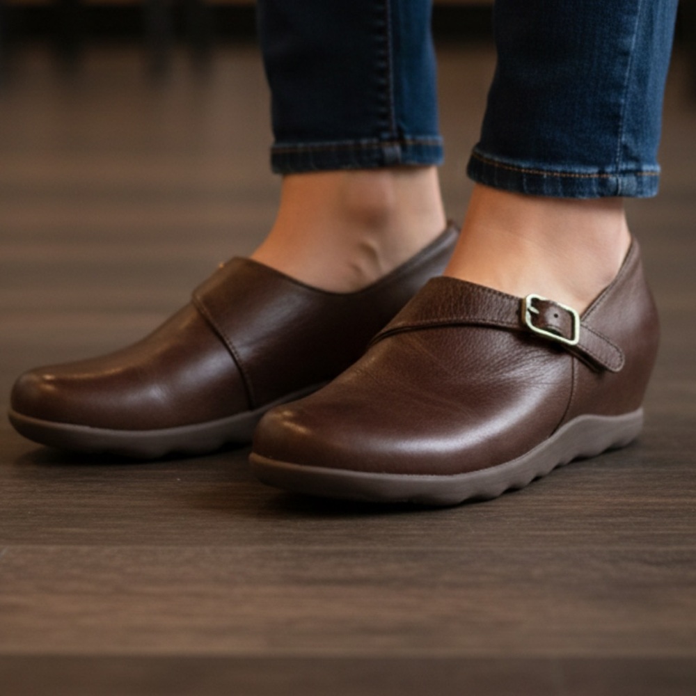 Dansko Wedge Oxfords Loafers Womens Brown Marisa Academia Grandpa 37 US 7